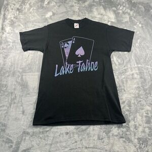 Vintage Lake Tahoe black & purple t-shirt tee